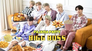 BTS IN BIGG BOSS house Pajama party 🥳  Hindi dub  Part1 [upl. by Daffi]