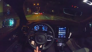 2021 VOLVO S60 B5 250 PS NIGHT POV DRIVE MUNICH GPS 60 FPS [upl. by Sel]