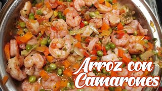 Como preparar ARROZ CON CAMARONES  Delicioso [upl. by Isidor]