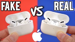 FAKE VS REAL Apple AirPods Pro  Buyers Beware Perfect Clone [upl. by Silrak]