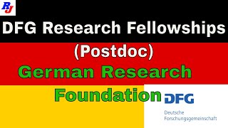 Research Fellowships Postdoc  DFG German Research Foundation [upl. by Timrek205]