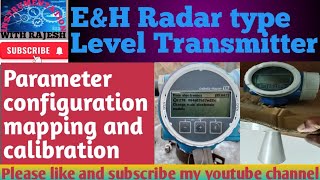 EndressampHausser Radar type level transmitter installation FMR5152 parameter configuration l mapping [upl. by Stauder]