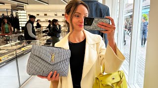 70 OFF BAGS 🔥 LUXURY SHOPPING at BICESTER VILLAGE ft YSL Gucci Prada [upl. by Kravits]