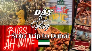 Solo trip to Dubai day 5 Vlog Saffron Brunch and Ting Irie Caribbean Brunch [upl. by Erait]