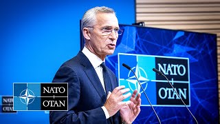 NATO Secretary General Press Conference at Defence Ministers Meeting 11 OCT 2023 [upl. by Ynoyrb]