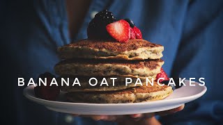 Fluffy Banana Oat Pancakes [upl. by Ylrad]