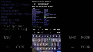 use zphisher tool in termux [upl. by Natlus]