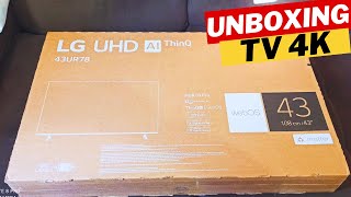 Unboxing Nova TV 4K LED LG 43UR78 43 Polegadas Para Jogar no PC e PlayStation 5 [upl. by Daisi]