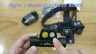 Review ไฟฉายคาดหัว Sofirn HS20  2 หลอดในตัวเดียว XHP502  LH351D FloodSpot [upl. by Brittan]