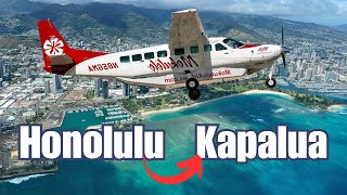 Flight Review Of Mokulele Airlines Honolulu to Kapalua  Small Single Engine Cessna [upl. by Nelyaw]