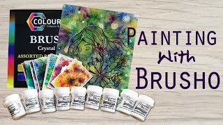 Painting with Brusho Colours Powders Tips Techniques and Demo [upl. by Nwahsel445]