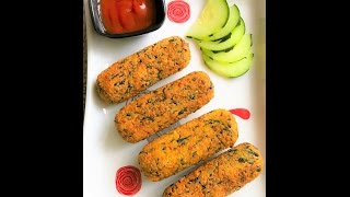 Palak Paneer Kebab Recipe  Spinach Cottage Cheese Kebab  Kabab Recipe  By Srithas Kitchen [upl. by Adaliah316]