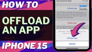 How to Offload App on iPhone 15 [upl. by Waldon]