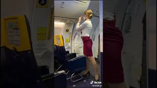 Ryanair safety demonstration ryanaircabincrew ✈️ [upl. by Ettenirt]