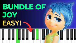 EASY Inside Out  Bundle of Joy  Piano Tutorial  BEGINNER [upl. by Bram282]