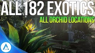 All 182 Exotic Item locations All Orchids Eggs amp Birds  Red Dead Redemption 2 [upl. by Adnalor]