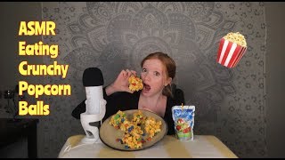 ASMR Eating Popcorn Balls  CRUNCHY MOUTH SOUNDS [upl. by Nnarefinnej317]