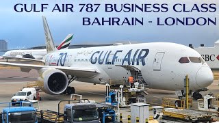 GULF AIR 787 Business Class  Bahrain to London Heathrow [upl. by Hgielrahc]