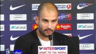 Guardiola quotA lo mejor soy irónico desfiante crecido meo coloniaquot [upl. by Nahsyar]