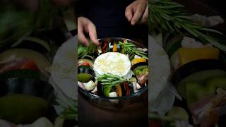 ASMR  Baked camembert and vegetable skewers  Shorts [upl. by Aciretal]