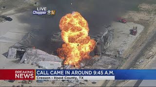 Caught On Camera Large Explosion In Chemical Plant Fire In Hood County [upl. by Gibbeon]