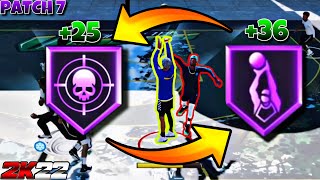 HOW BLINDERS AND DEADEYE BADGE STACK IN NBA 2K22 EXPLAINED PATCH 7 OVERPOWERED GREEN TENDENCY BOOST [upl. by Oilcareh]