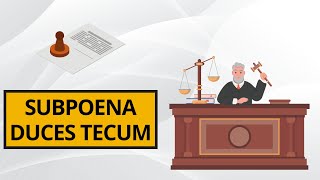 Subpoena Duces Tecum Legal Definition  What is a Subpoena Duces Tecum  Types of Subpoena [upl. by Nitsruk]