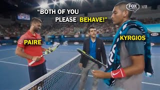 The Tennis Match That Turned into a CIRCUS Kyrgios vs Paire [upl. by Yentruocal482]