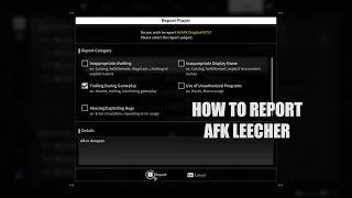 How to report AFK Leecher in the First Descendant [upl. by Kaazi]