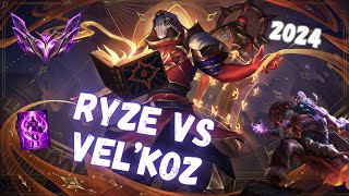 RYZE DIAMOND GAMEPLAY BEFORE SEASON 14  VELKOZ MATCHUP EXPLAINED [upl. by Valenza]