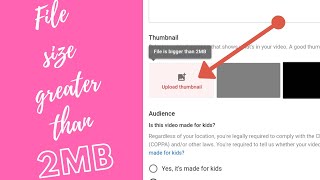 Thumbnail file size greater than 2MB Problem solved II Editing and technology hub [upl. by Zina712]