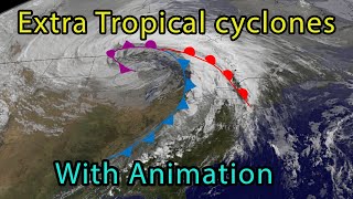 ExtraTropical Temperate cyclones  Characteristics with Animation  UPSC CSE  Geography [upl. by Ellehc]