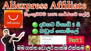 How to Aliexpress Affiliate Account Create Sinhala  අලිඑක්ස්ප්‍රර්ස් එකෙන් සල්ලි හොයමු Part 1 [upl. by Harsho209]