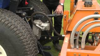 SISIS Veemo MK 2 Tractor Mounted Scarifier for Golf Course Maintenance [upl. by Arreic]