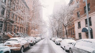 Walk in the snow in Grenoble France 4K [upl. by Oinesra]