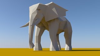 3d modeling Low Poly model of an Elephant Autodesk Maya Tutorial [upl. by Enneira]