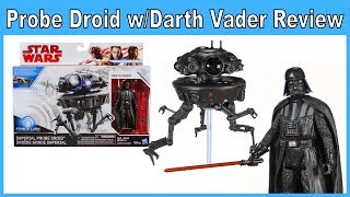 Star Wars Force Link Probe Droid with Darth Vader 375quot Deluxe Set Review [upl. by Akinuahs925]