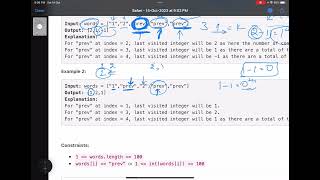 Leetcode BiWeekly contest 115  Easy  Last Visited Integers [upl. by Sanson]