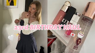 23rd BIRTHDAY HAUL 🎂  rare beauty motel rocks dior amp more [upl. by Leima]