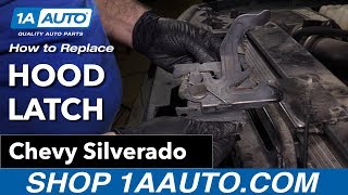 How to Replace Hood Latch 0006 Chevy Silverado [upl. by Samalla]