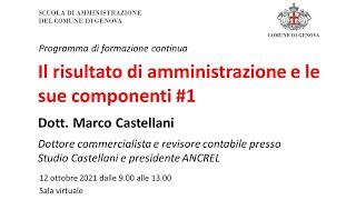 Il risultato di amministrazione e le sue componenti 1 [upl. by Elleda]