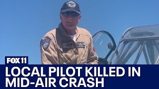 Pilot Chris Rushing killed in midair crash in Reno [upl. by Anaahs84]