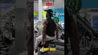 FRONT RAISES FOR BIG SHOULDERS health fitness gym shoulder shorts [upl. by Yoccm]