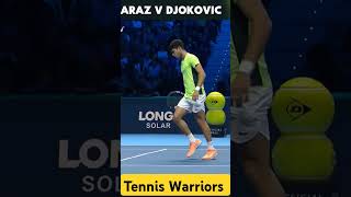 Carlos Alcaraz VS Novak Djokovic tennis djokovic alcaraz tennisworld tennisfever tennisplayer [upl. by Eivol63]