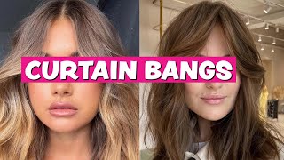 How to Style Curtain Bangs at HOME like a Professional Hairstylist [upl. by Cumine892]