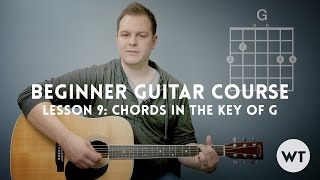 How to play chords in the key of G  Beginner Guitar Lesson Course [upl. by Airdnax]