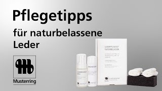 Musterring Pflegetipps für naturbelassene Leder [upl. by Ardyaf]