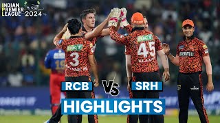 RCB vs SRH Highlights Sunrisers Hyderabad Defeat Royal Challengers Bengaluru By 25 Runs  IPL 2024 [upl. by Neirol]