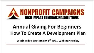 Nonprofit Fundraising For Beginners How To Create A Development Plan [upl. by Aneer]