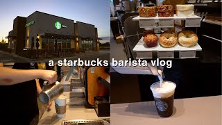 come work with me at starbucks starbucks barista vlog day in life as a barista ☕️ [upl. by Eedolem488]